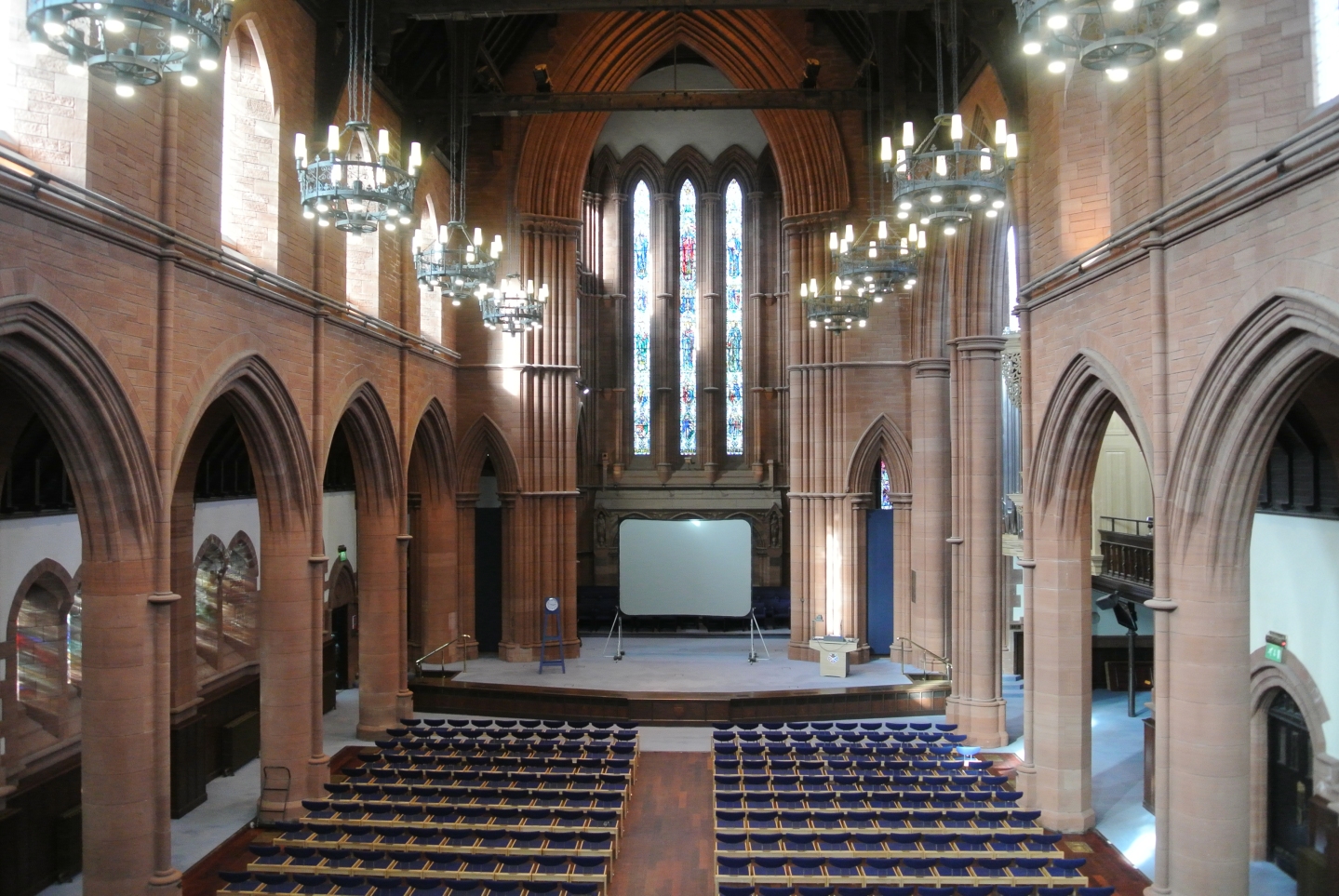 Barony Hall - looking down the nave from the balcony