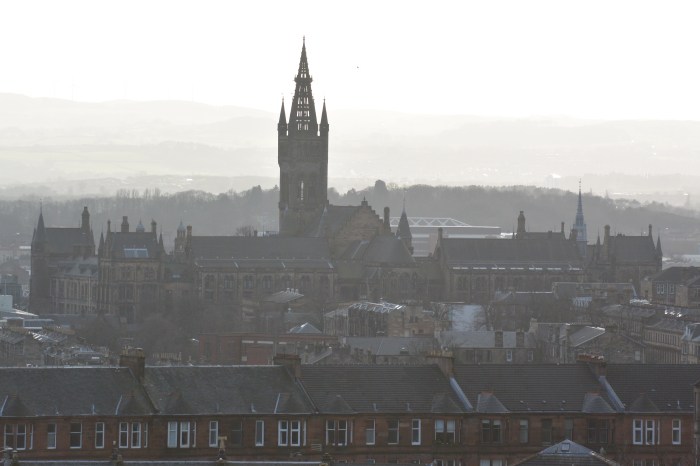 Glasgow University from Ruchill Park