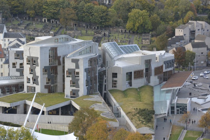Scottish Parliament from Salisbury Crags