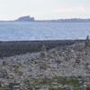 Lindisfarne below the&nbsp;castle