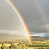 Rainbow over Nethy&nbsp;Bridge
