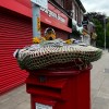 Yarn bombed post box&nbsp;(Manchester)